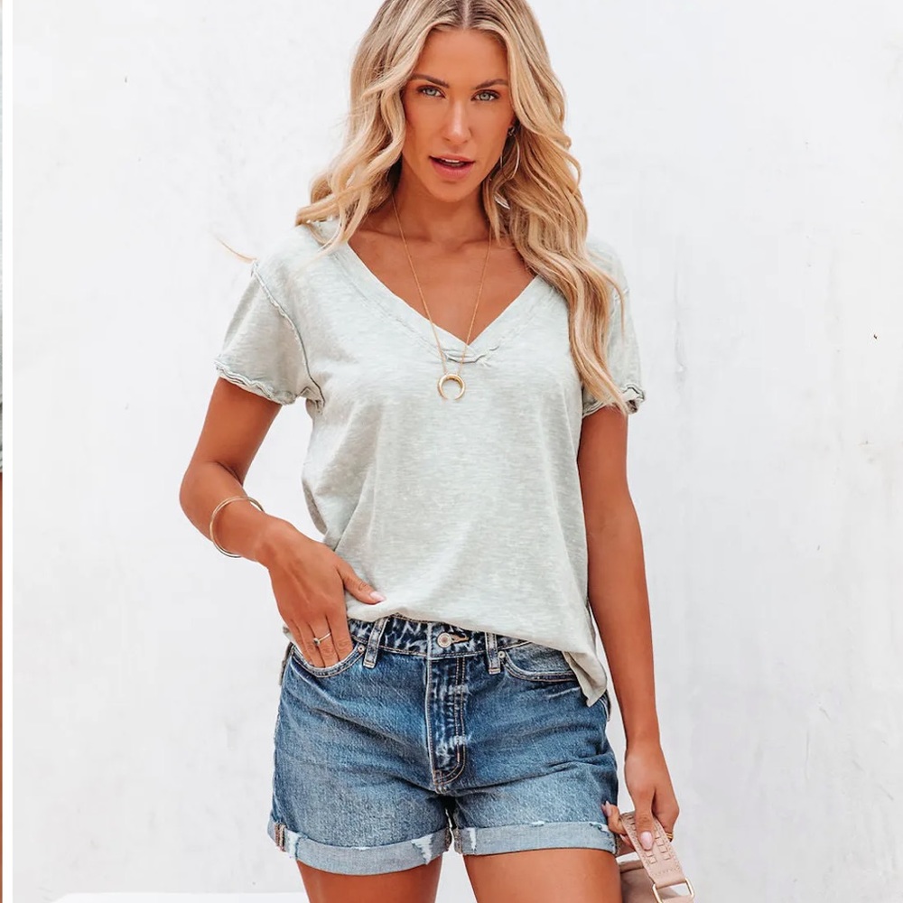 Oversized Slate Blue Tee